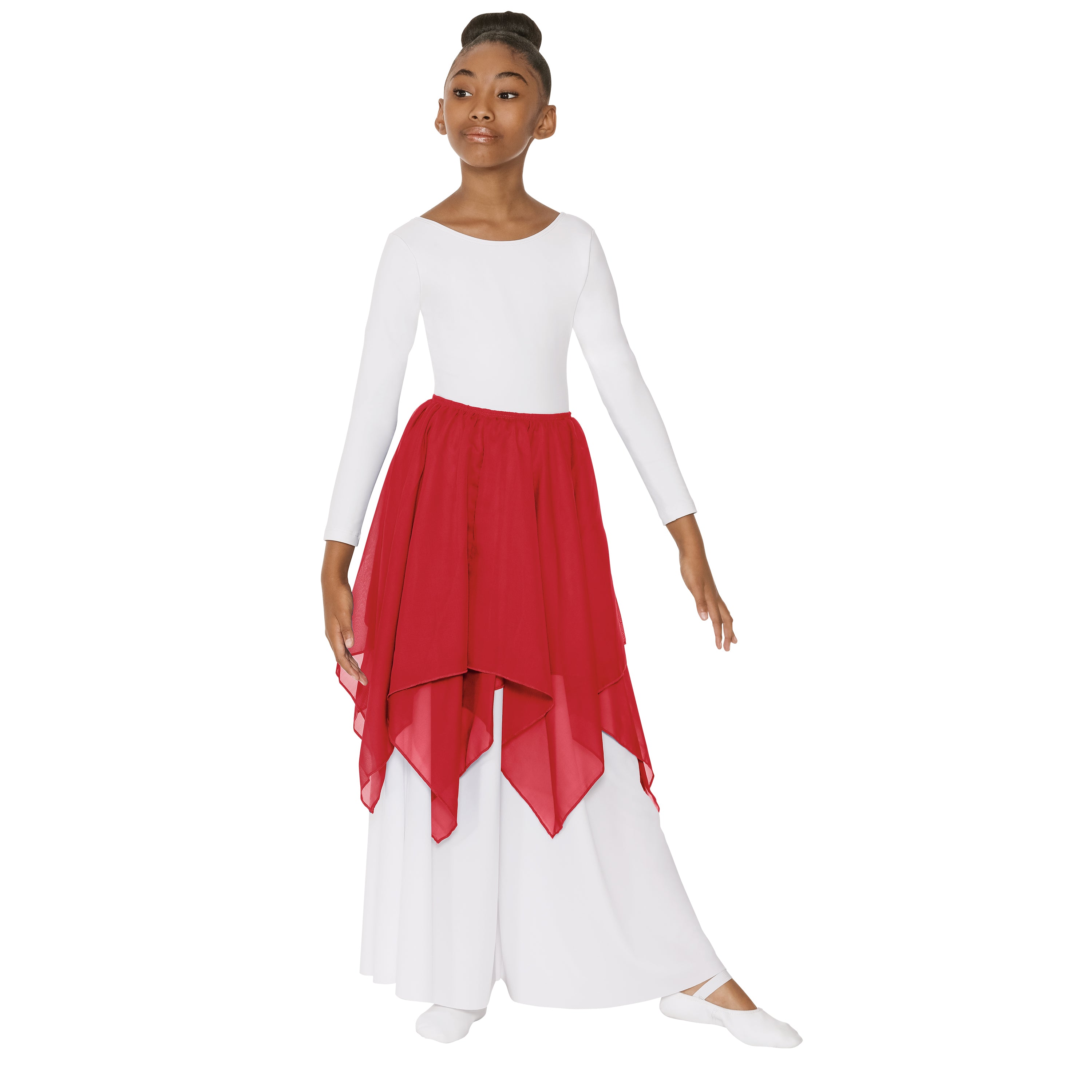 Eurotard 39768C Child Chiffon Single Layer Handkerchief Skirt